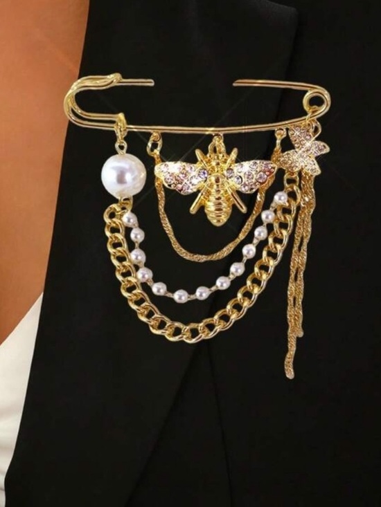 Anthropologie Jewelry - Aureline Gold Bee Brooch